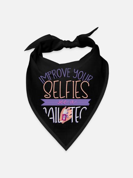 Nail Technician, nail service, nails, nail salon - Bandana - black - Front