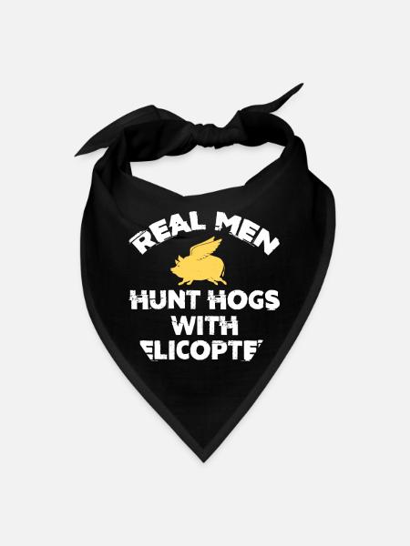 Hog Hunting, boar hunter - Bandana - black - Front