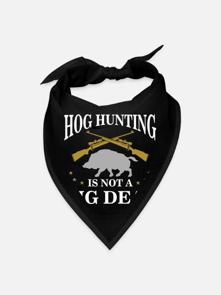 Hog Hunting, boar hunter - Bandana - black - Front