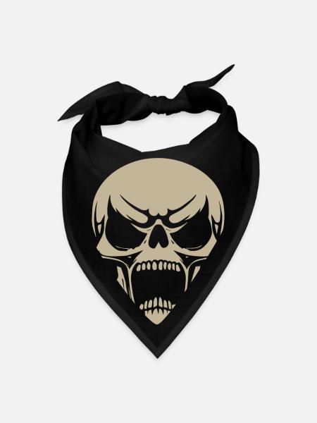 Alien Skull Head - Bandana - black - Front