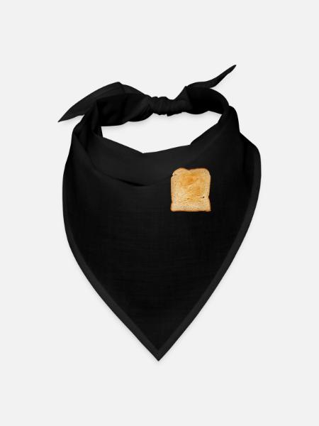 Toasted Toast Bread, A Slice Of Toast Bread, - Bandana - black - Front