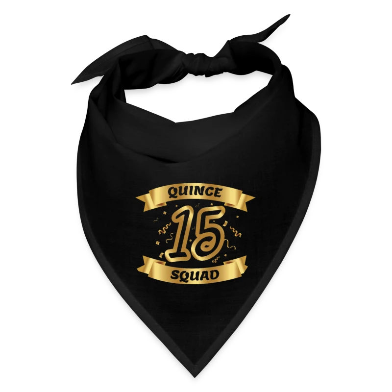 Quince Squad 15th Birthday Banner Quinceañera Desi - Bandana