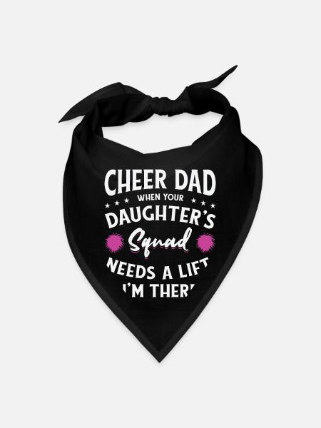 Cheerleader Proud Cheer Dad Cheerleading Beer - Bandana - black - Front