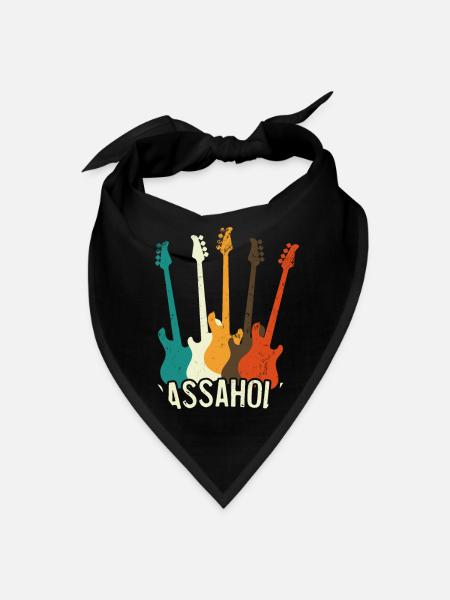 Bass Guitar Player Bassaholic Bass Player - Bandana - black - Front