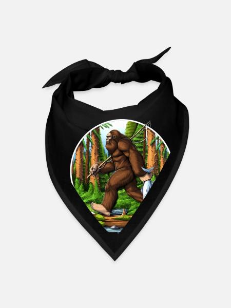 Bigfoot Fishing - Bandana - black - Front
