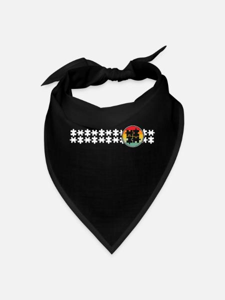Jigsaw Puzzle Jig Saw Puzzle Lover - Bandana - black - Front