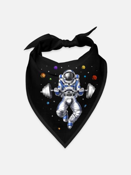 Astronaut Fitness Squats - Bandana - black - Front