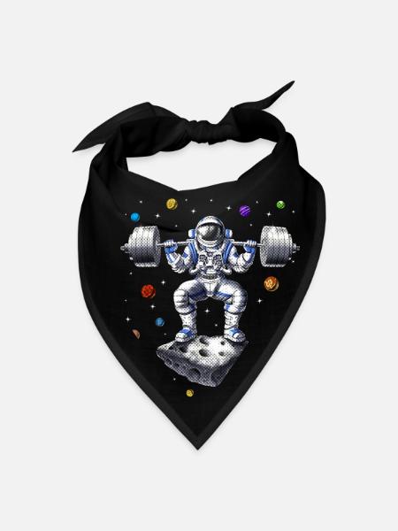 Astronaut Fitness Squats - Bandana - black - Front