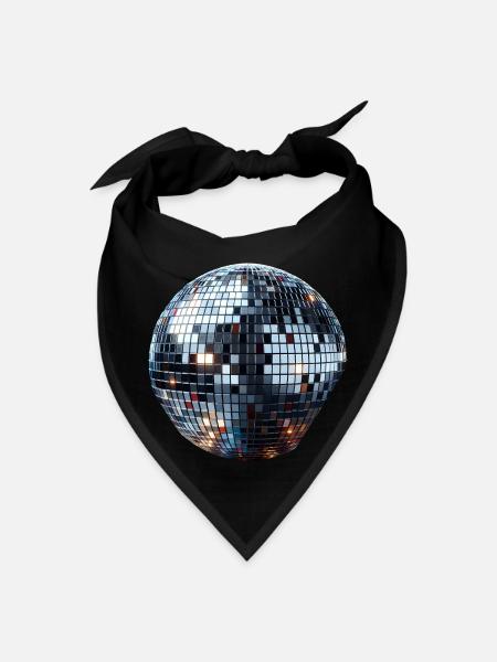 Disco Ball - Bandana - black - Front
