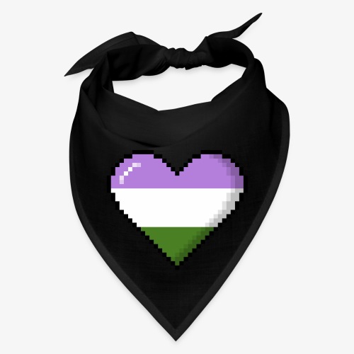 Genderqueer Pride 8Bit Pixel Heart - Bandana