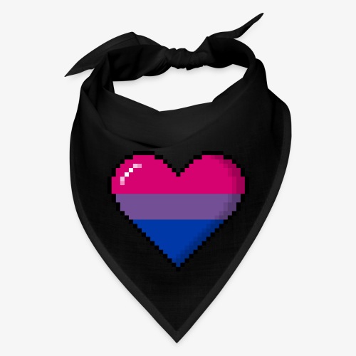 Bisexual Pride 8Bit Pixel Heart - Bandana