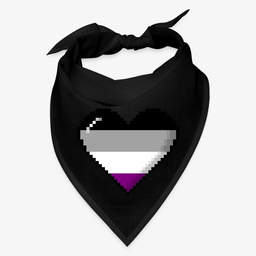 Asexual Pride 8Bit Pixel Heart - Bandana