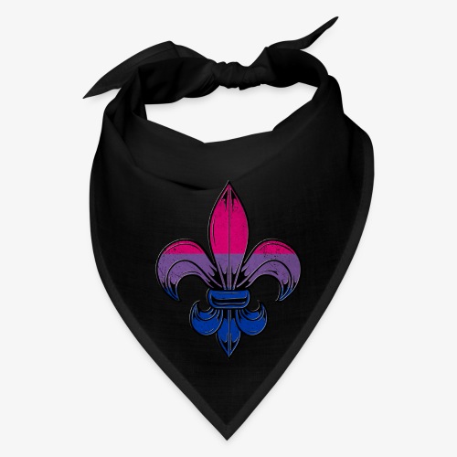 Bisexual Pride Flag Fleur de Lis TShirt - Bandana