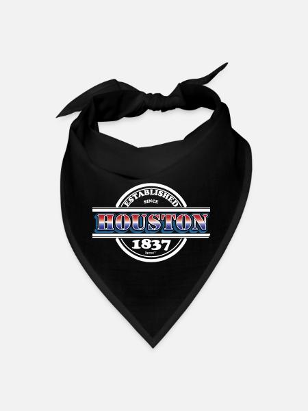 Established Houston 1837 - Bandana - black - Front