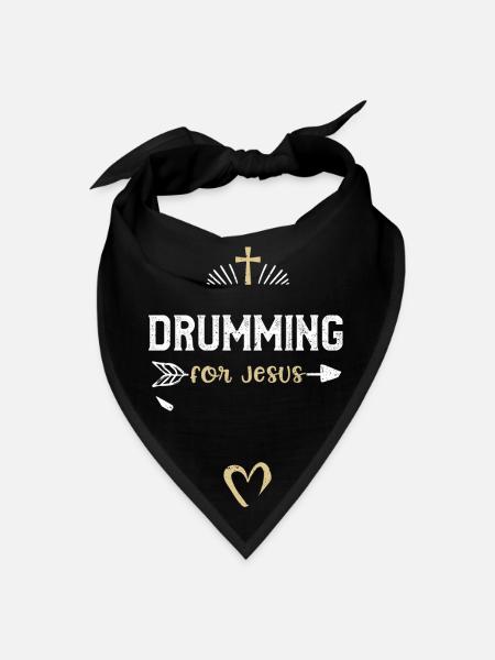 Drumming for Jesus - Jesus - Bandana - black - Front