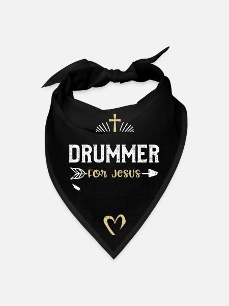 Drummer for Jesus - Jesus - Bandana - black - Front