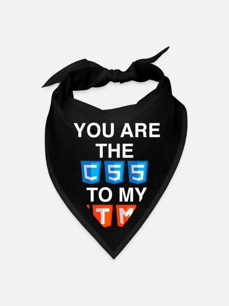 You Are The CSS Of My HTML Web Developer Humor IT - Bandana - black - Front