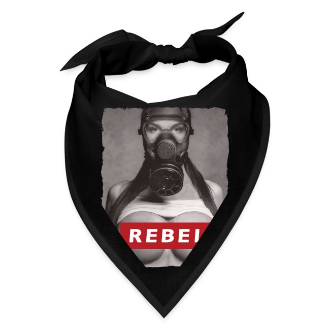 nude girl with gas mask - REBEL