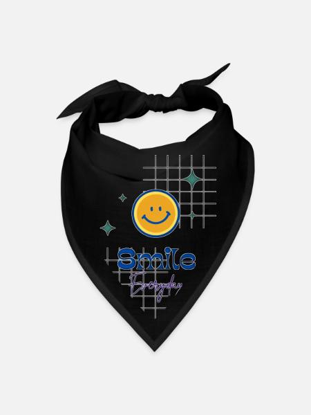 Fashion smile design - Bandana - black - Front