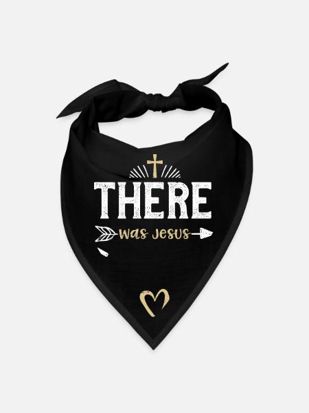 There was Jesus - Jesus - Bandana - black - Front