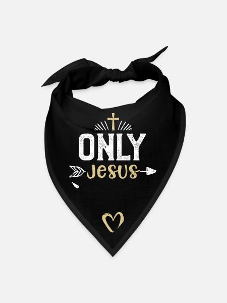 Only Jesus - Jesus - Bandana - black - Front