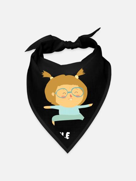 Cute Little Yogi - Bandana - black - Front