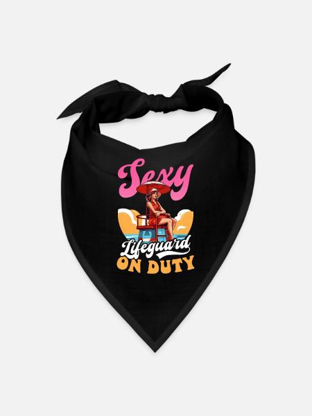 Lifeguard Sexy Lifeguard on Duty - Bandana - black - Front