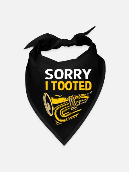 Tuba Sorry I Tooted - Bandana - black - Front