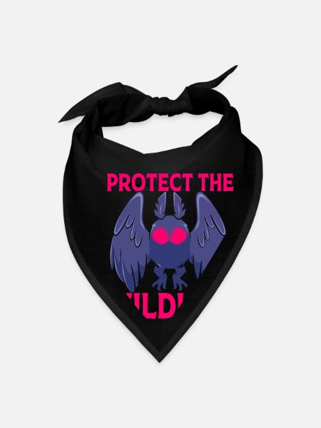 Funny Mothman Protect The Wildlife - Bandana - black - Front