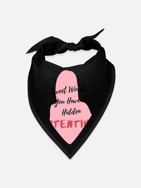 Sweet Words Hidden Intentions Cool Graphic Tee - Bandana - black - Front