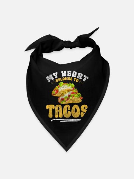 Tacos Hunger Food Truck Foodie - Bandana - black - Front