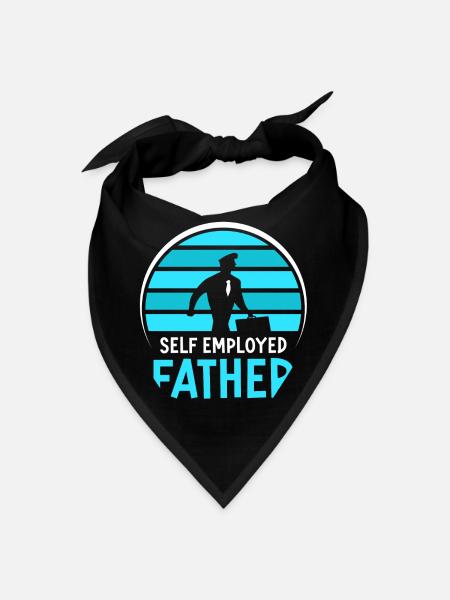 Self Employed Father Work Job Freelancer Boss - Bandana - black - Front