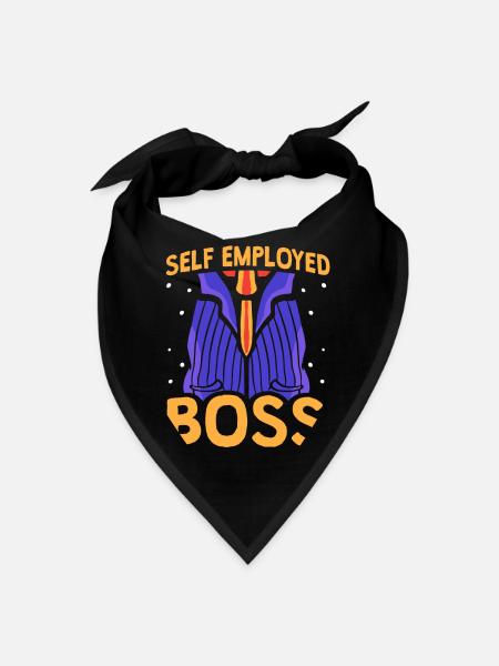 Self Employed Boss Job Freelancer Work - Bandana - black - Front