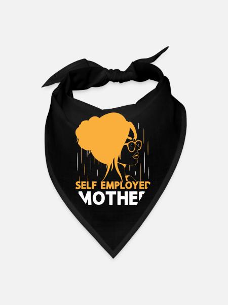 Self Employed Mother Job Freelancer Boss Work - Bandana - black - Front