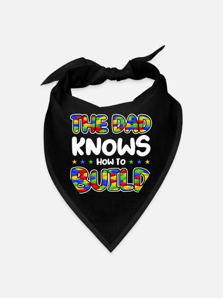 Dad Building Toy Building Blocks - Bandana - black - Front