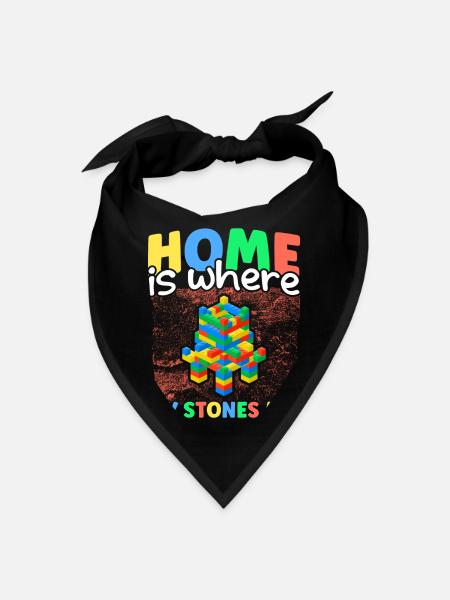 Stones Building Toy Building Blocks - Bandana - black - Front