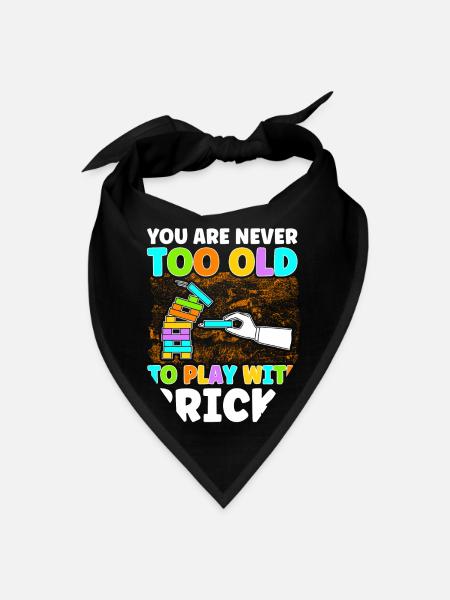 Bricks Building Toy Building Blocks - Bandana - black - Front