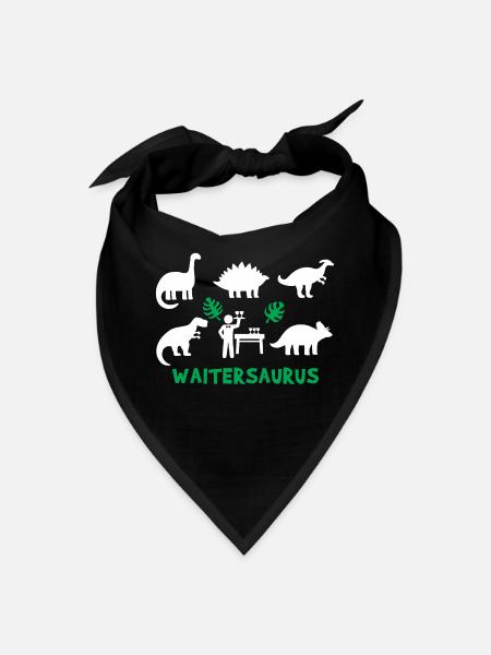 Waiter Saurus Dinosaur - Bandana - black