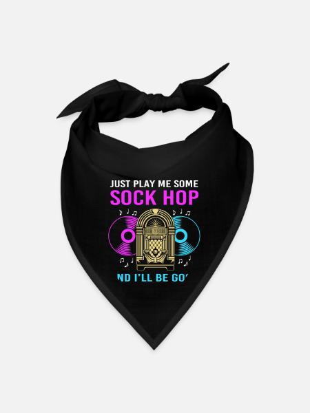 Jukebox Music Sock Hop - Bandana - black - Front
