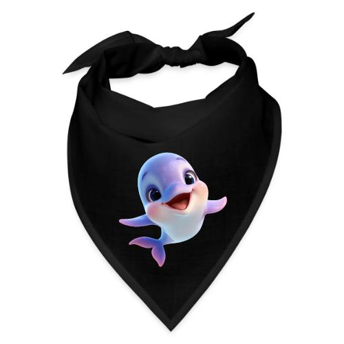 Purple-White Smiling Baby Dolphin - Bandana