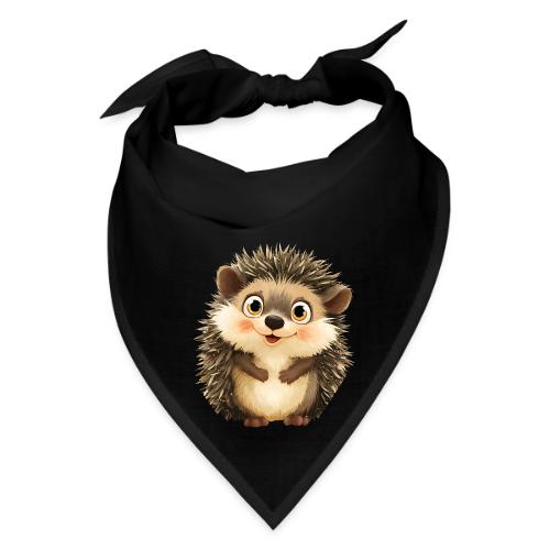 Smiling Cartoon Hedgehog with Joyful Expression - Bandana