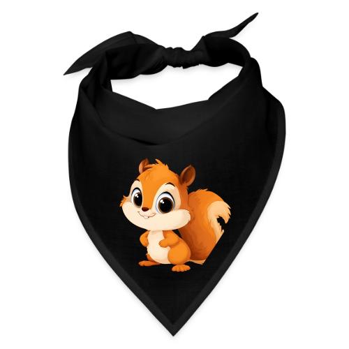 Playful Cartoon Squirrel with Big Innocent Eyes - Bandana