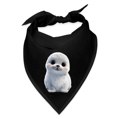 Cute White Cartoon Baby Sea Lion - Bandana