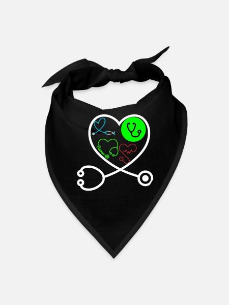 Stethoscope - Bandana - black - Front