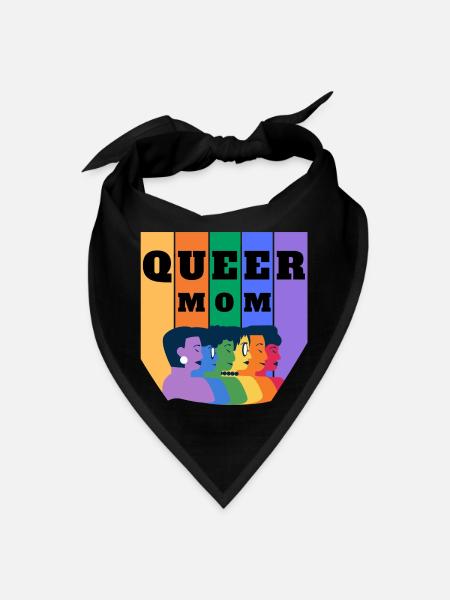 Queer Mom - Bandana - black - Front