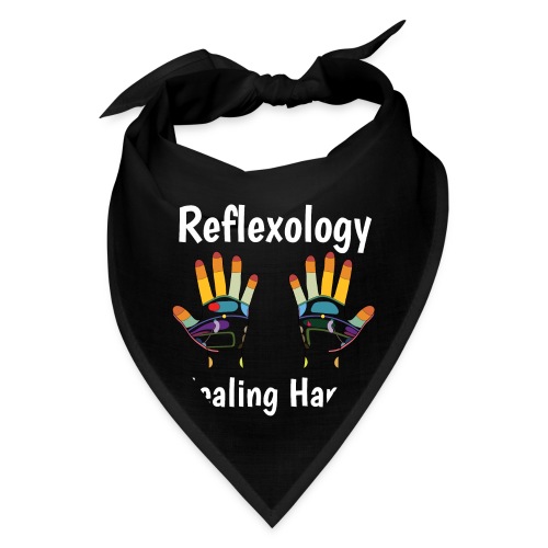 Reflexology Healing Hands (white) (hand map) - Bandana
