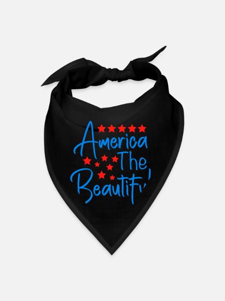 America The Beautiful - Bandana - black - Front