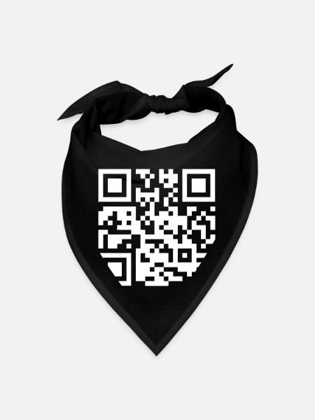 QR Code love nature saying design - Bandana - black