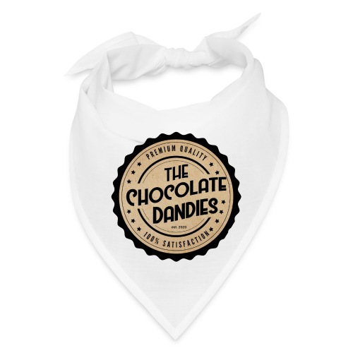 Chocolate Dandies Logo Large White Outline - Bandana