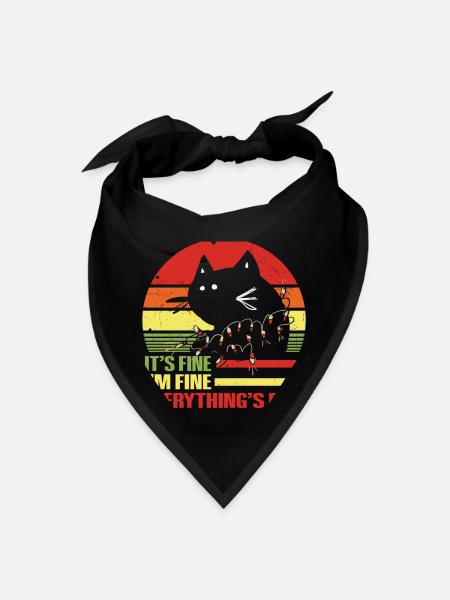 It s Fine I m Fine Everything is Fine - Bandana - black - Front